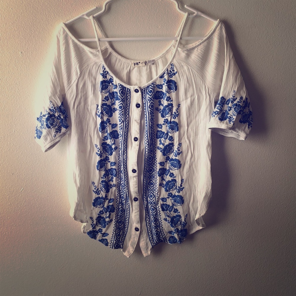 Off the shoulders country top.